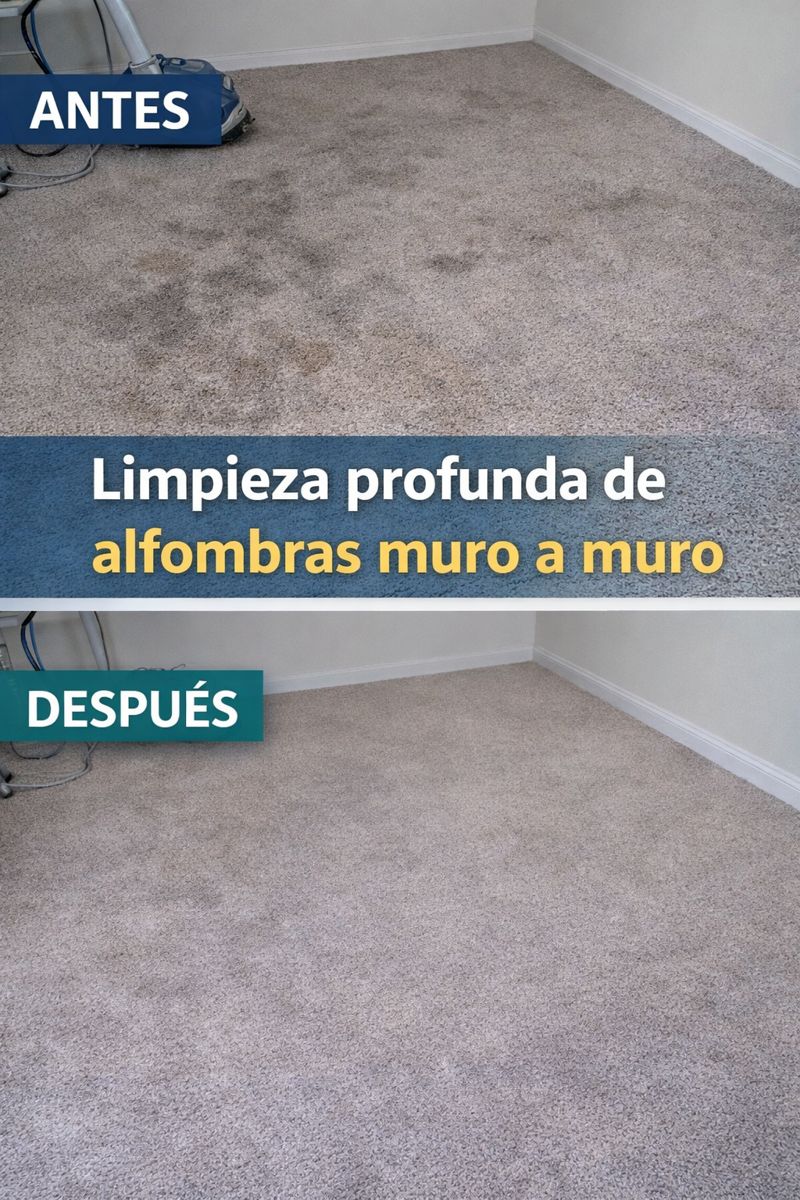 Antes y después lavado de alfombras en Santiago